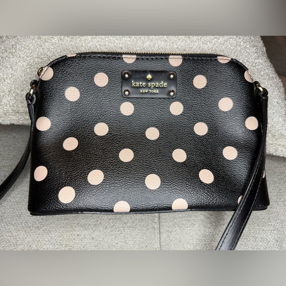 Kate Spade Black with Cream Polka Dots Crossbody - Picture 2 of 10
